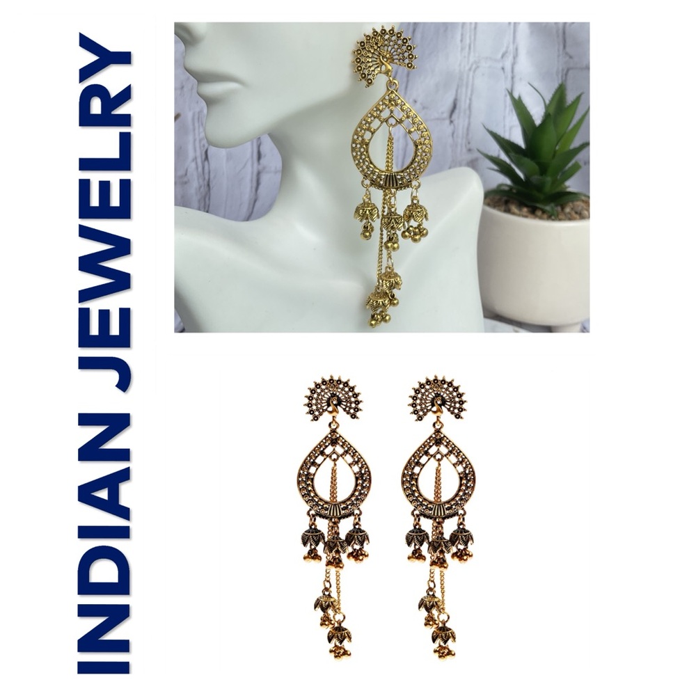 🐘 Indian Tassel Drop Earrings